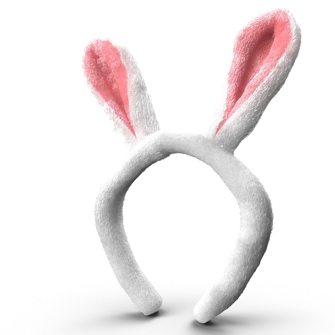 Bunny Ears with Fur 3D model preview