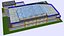 modernes einkaufszentrum gebäude low poly