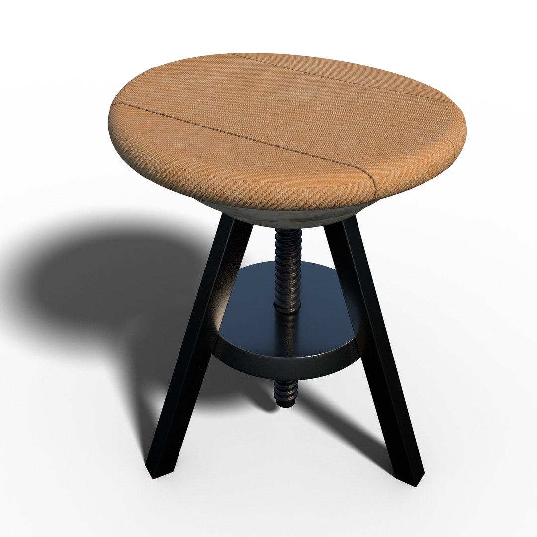 3D Stool Adjustable model - TurboSquid 2060224