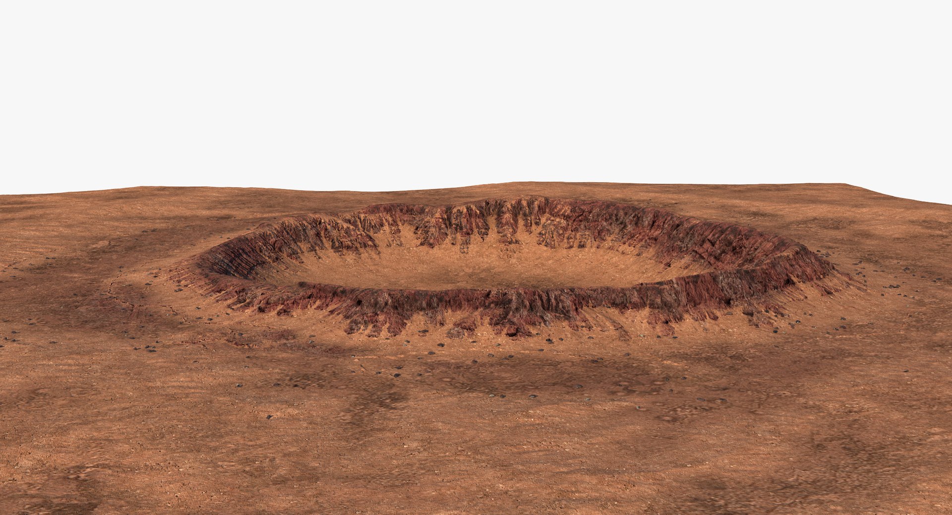 3D impact crater model https://p.turbosquid.com/ts-thumb/tT/cEUK22/J7u08x9B/06crater_color0008/jpg/1515696421/1920x1080/fit_q87/d2385773791828a336cb18ff25faeadf7fddf87b/06crater_color0008.jpg