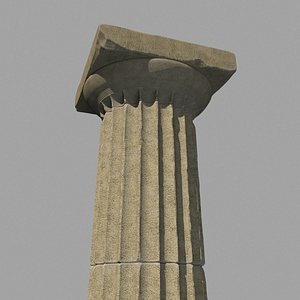 Doric column aged version 3D model