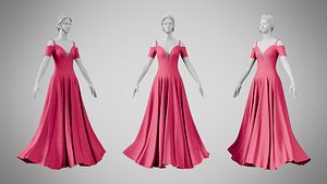 Dress 38 Maroon Flush