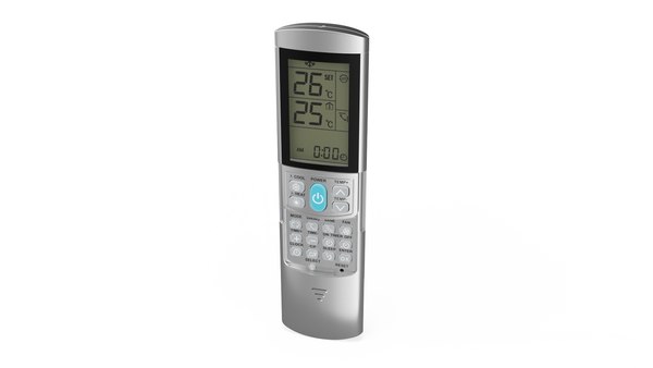 modelo 3d Mando a distancia universal para aire acondicionado plateado ...