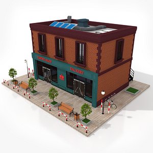 3D Pastry Shop model