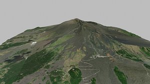 Mountain landscape Etna stratovolcano Sicily Italy