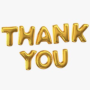 Golden Foil Balloons Words Thank You