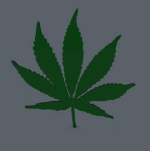 marijuana leaf c4d