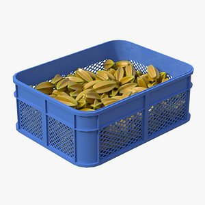 Star Fruit Plastic Crate 3D