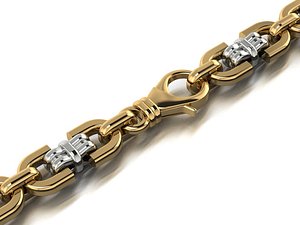 beautiful chain bracelet 3D model