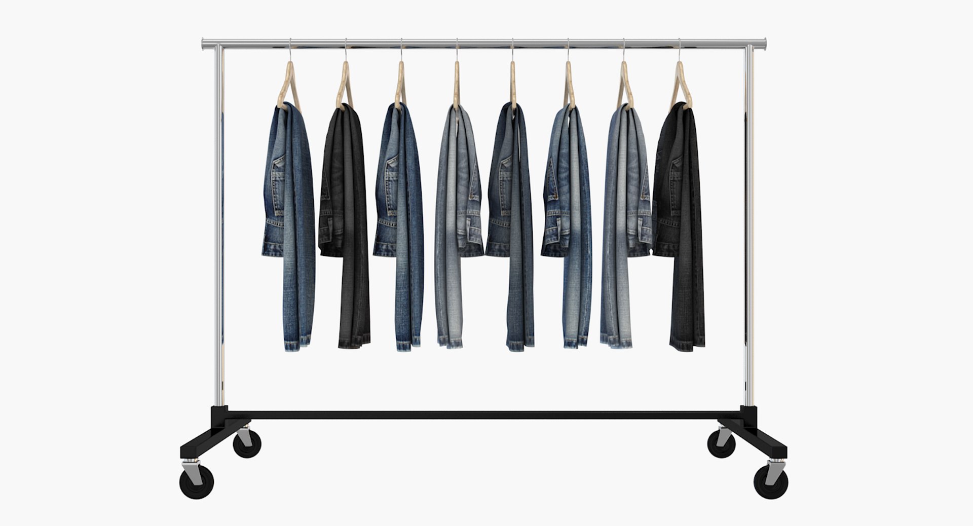 Jeans clothing rack 3D model - TurboSquid 1315882