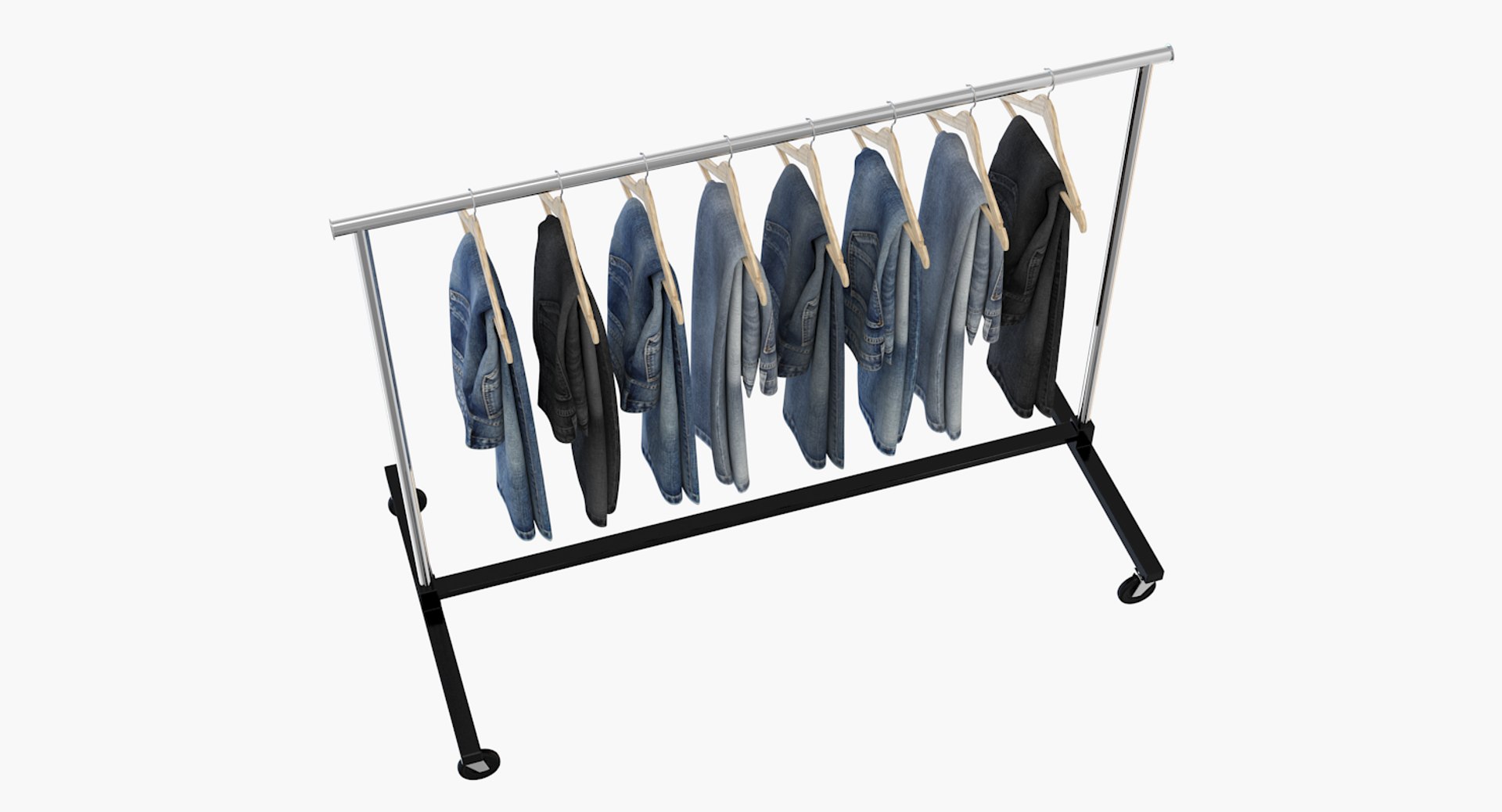 Jeans clothing rack 3D model - TurboSquid 1315882