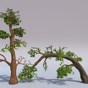 3D model Cartoon Trees