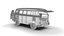 Volkswagen T1 Combi 1950 HQ Modelo 3d