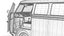 Volkswagen T1 Combi 1950 HQ Modelo 3d