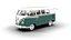 Volkswagen T1 Combi 1950 HQ Modelo 3d