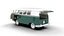 Volkswagen T1 Combi 1950 HQ Modelo 3d