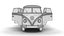 Volkswagen T1 Combi 1950 HQ Modelo 3d