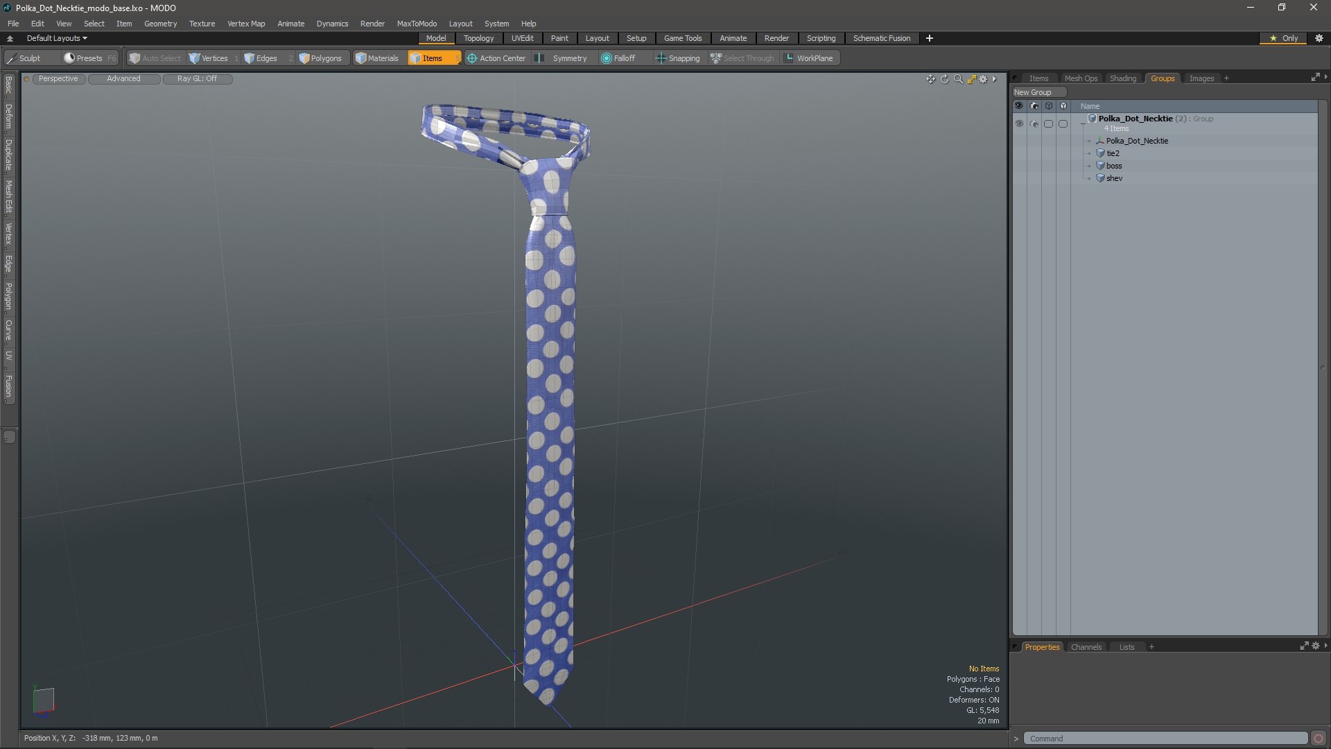 Polka Dot Necktie 3D Model - TurboSquid 2194821