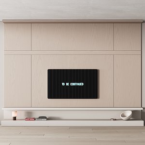 3D 612 tv wall kit 23 living room zone japandi wood panels CORONA 2019