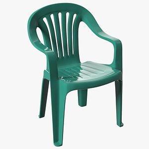 3D Plastic Chair Green