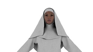3D Realistic nun sister