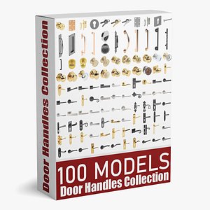 100 Door Handles Collection 3D