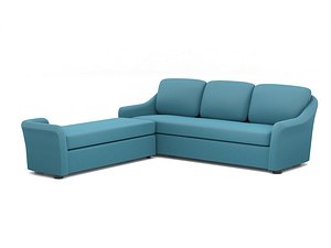 2 Piece Living Room Sectional Sofa with Chaise Low-poly 3D model