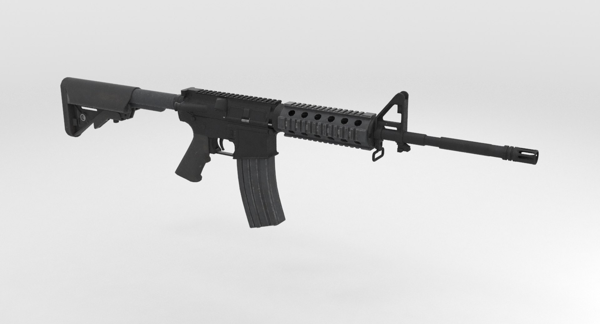 Military Assault Rifle M4 3D Model - TurboSquid 1235348