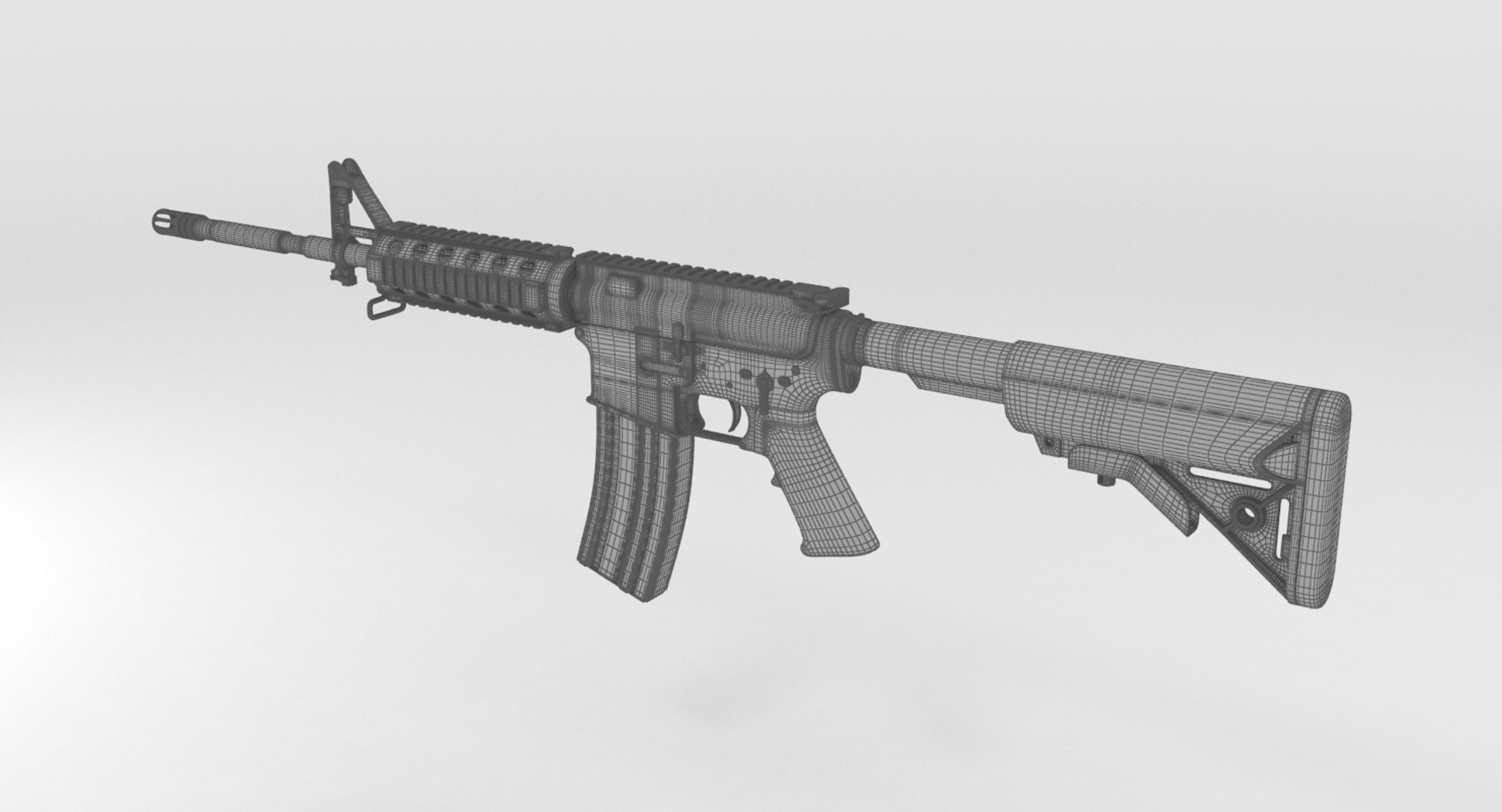 Military assault rifle m4 3D model - TurboSquid 1235348