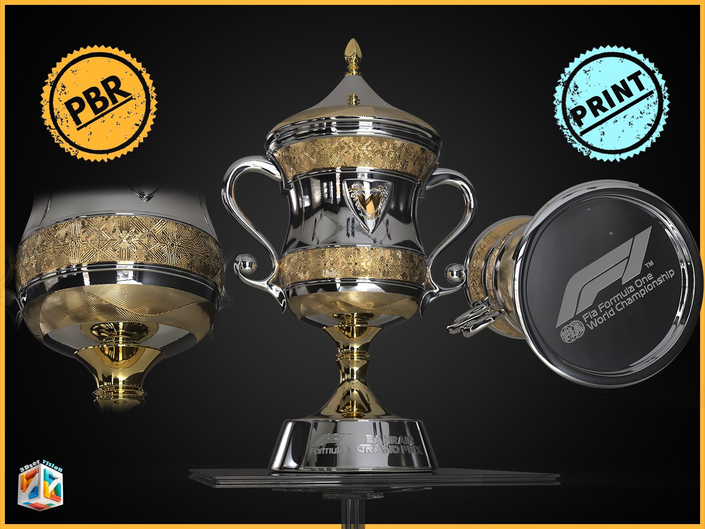 3D F1 Bahrain GP Award Trophy - TurboSquid 2524456