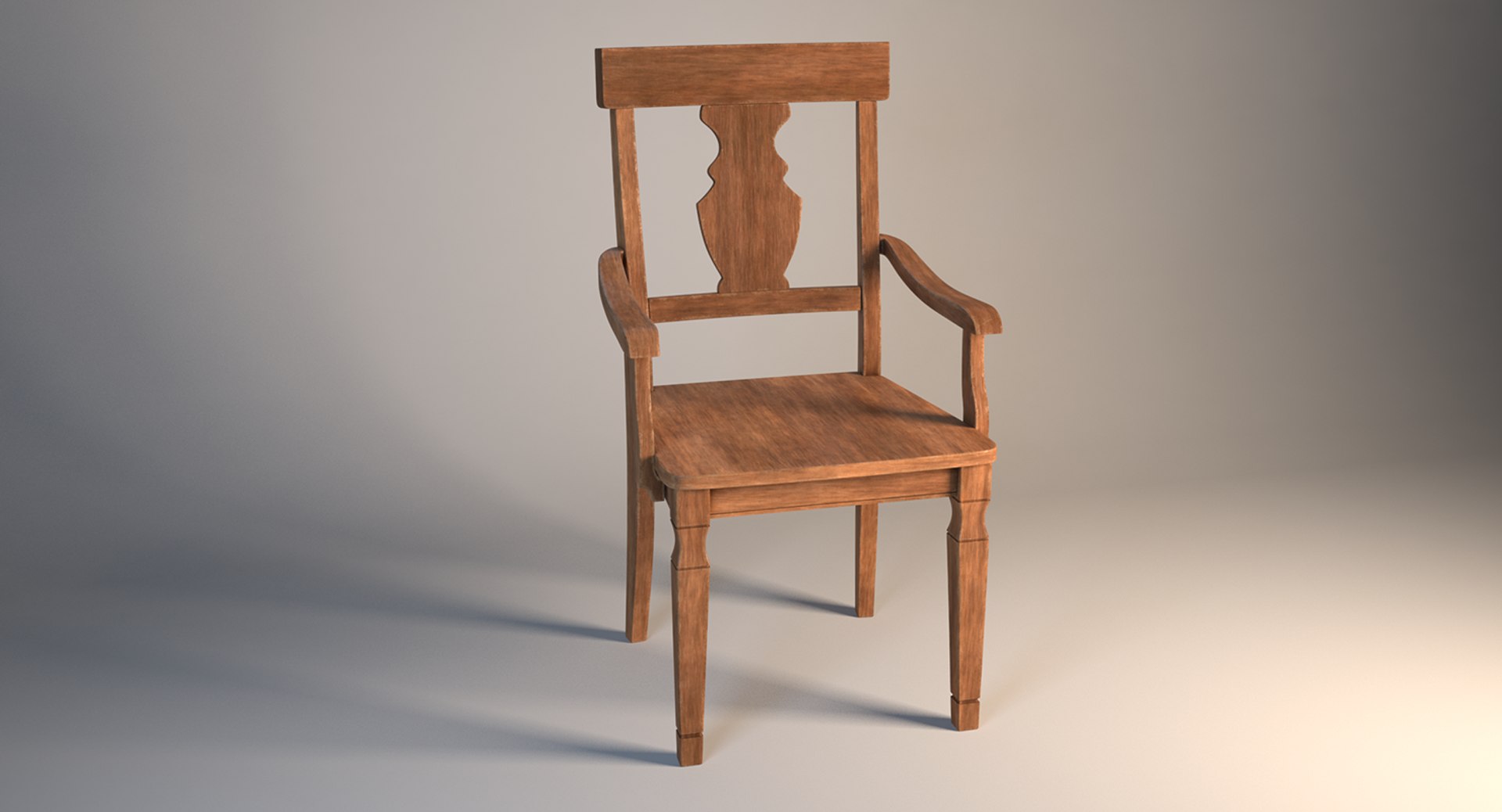 3D Wood Dining Chair - TurboSquid 1272386