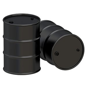 3D model Oil Barrel Black