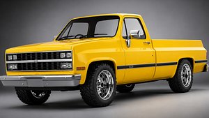 Chevrolet 1985 Pickup Truck Lowpoly 3D Model 3D model