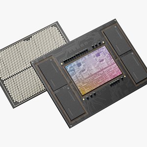 3D model Apple Silicon SoC