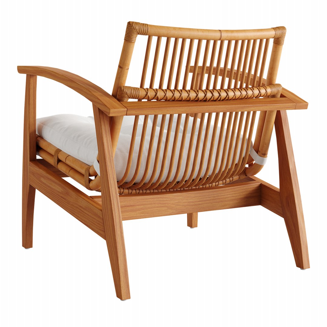 NOELIE RATTAN LOUNGE CHAIR BY CB2 3D Model - TurboSquid 2125337