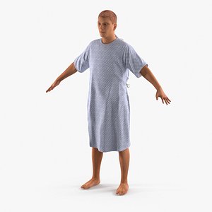 3d model rigged hospital patient
