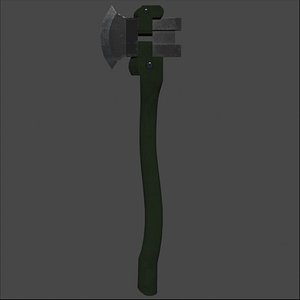 3D Futuristic Heavy Axe