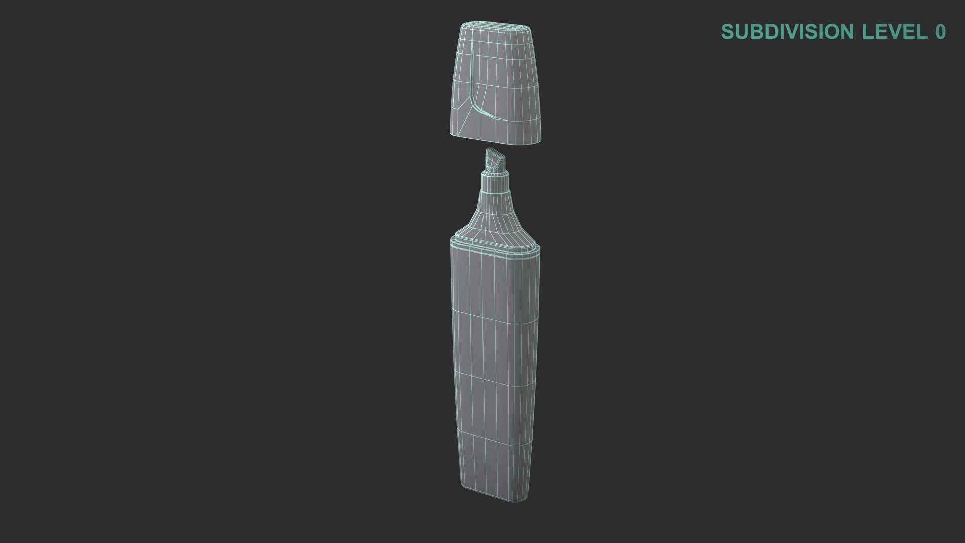 3D Highlighter model https://p.turbosquid.com/ts-thumb/tU/wrv5ZE/9f/wireframe0007/jpg/1670392948/1920x1080/fit_q87/4136357a6b17ba129288e13678da02bd6a76a87f/wireframe0007.jpg