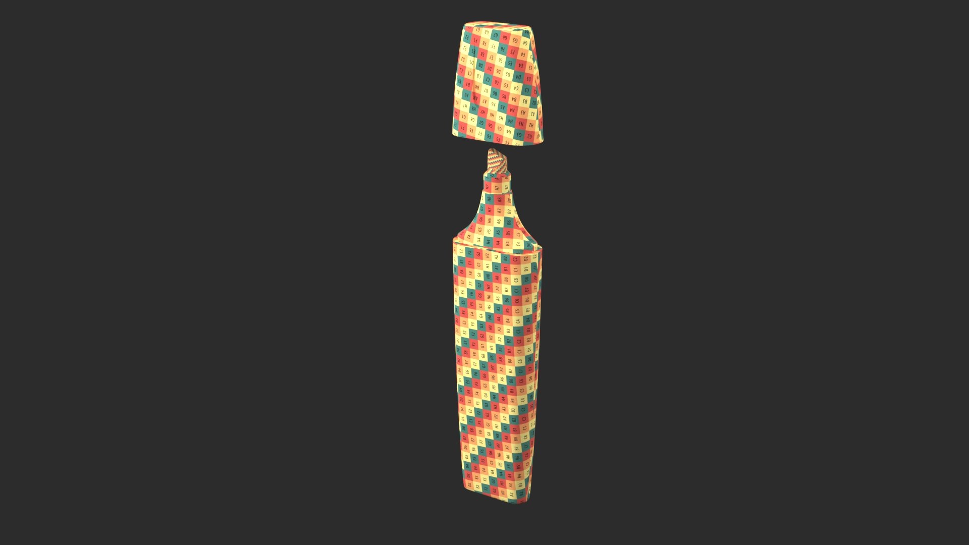 3D Highlighter model https://p.turbosquid.com/ts-thumb/tU/wrv5ZE/Fy/wireframe0000/jpg/1670392944/1920x1080/fit_q87/ee4f1b82f5a4ac886c521a20c5c693860c969a76/wireframe0000.jpg