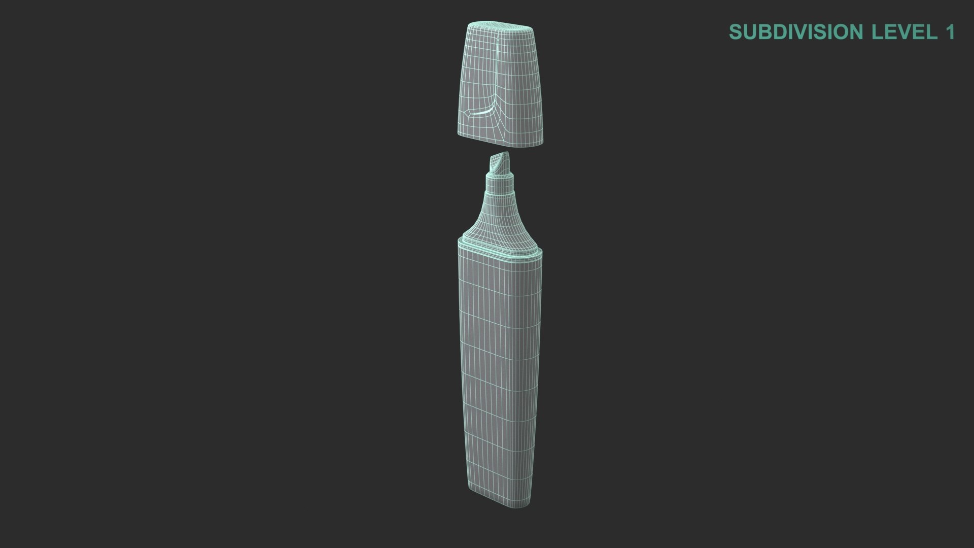 3D Highlighter model https://p.turbosquid.com/ts-thumb/tU/wrv5ZE/H0/wireframe0006/jpg/1670392947/1920x1080/fit_q87/68ebb1727a12f95077ced38053588841aff9604c/wireframe0006.jpg