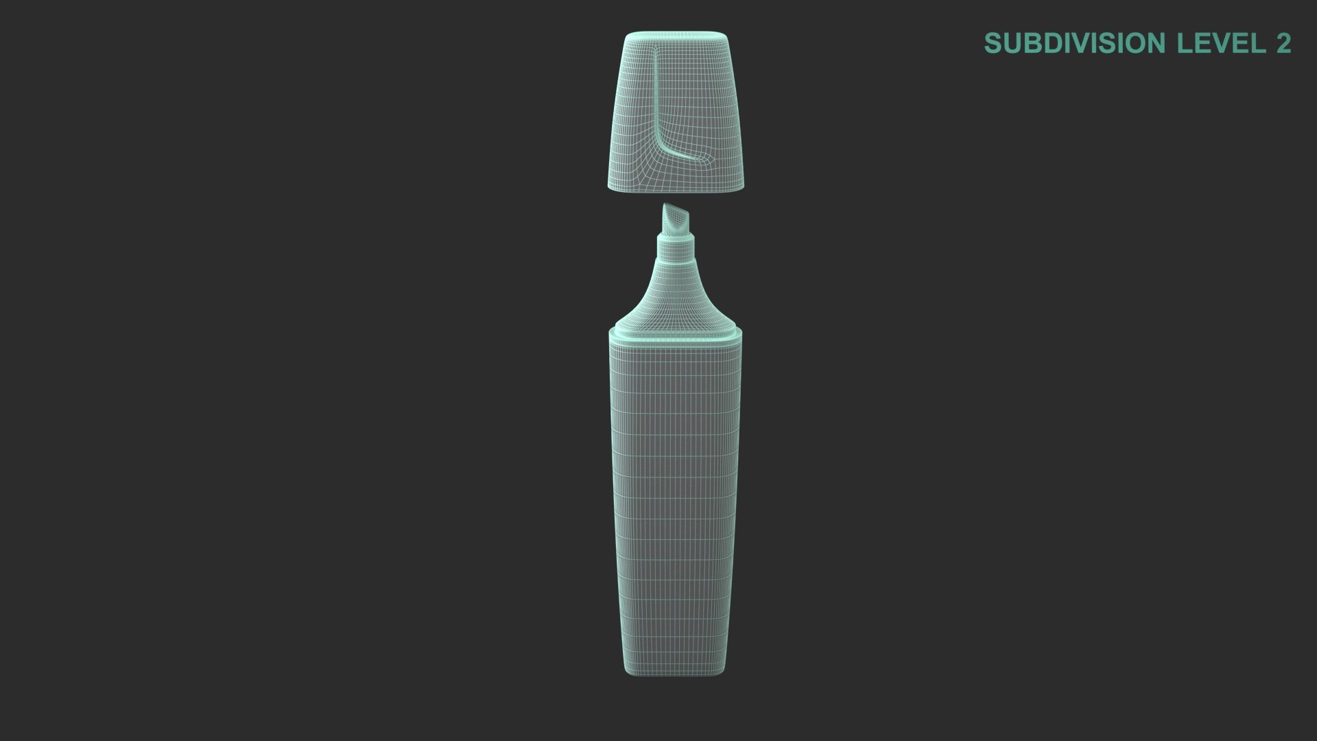 3D Highlighter model https://p.turbosquid.com/ts-thumb/tU/wrv5ZE/NN/wireframe0002/jpg/1670392945/1920x1080/fit_q87/d94c744d88bee83917d988edcac7aee57c5eb327/wireframe0002.jpg