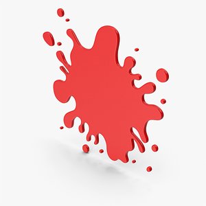 3D Red Splash