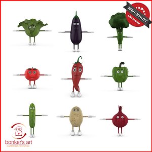 vegetable character 3D