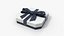 Gift Box - Flat Beveled Edge with Tied Ribbon Bow 3D model