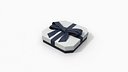 Gift Box - Flat Beveled Edge with Tied Ribbon Bow