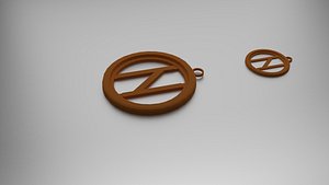 3D pendant hagalaz model