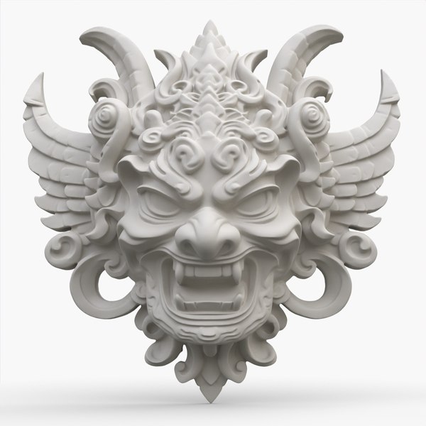 3D Balinese Demonic Relief 1 model