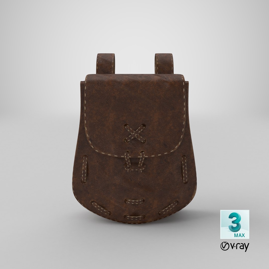 Leather Pouch Model - TurboSquid 1246953