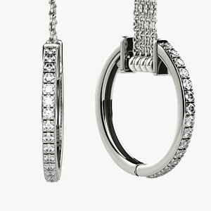 Square Prongs Fashion Gold Earrings