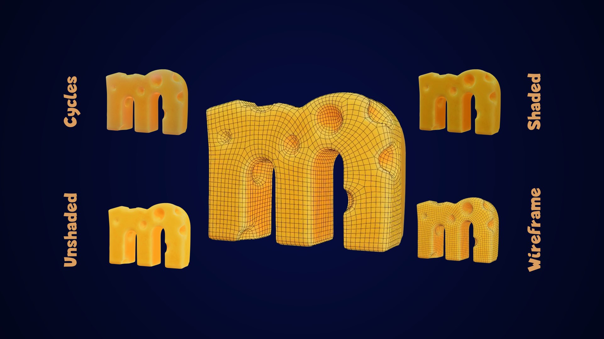 Cheese Alphabet lower-case 3D model https://p.turbosquid.com/ts-thumb/tV/FTfPGI/PL/cheesealphabetlowercase0021917/png/1688570950/1920x1080/fit_q87/05f8c8b957a5e4b78699676755a99d1d3b0f3350/cheesealphabetlowercase0021917.jpg